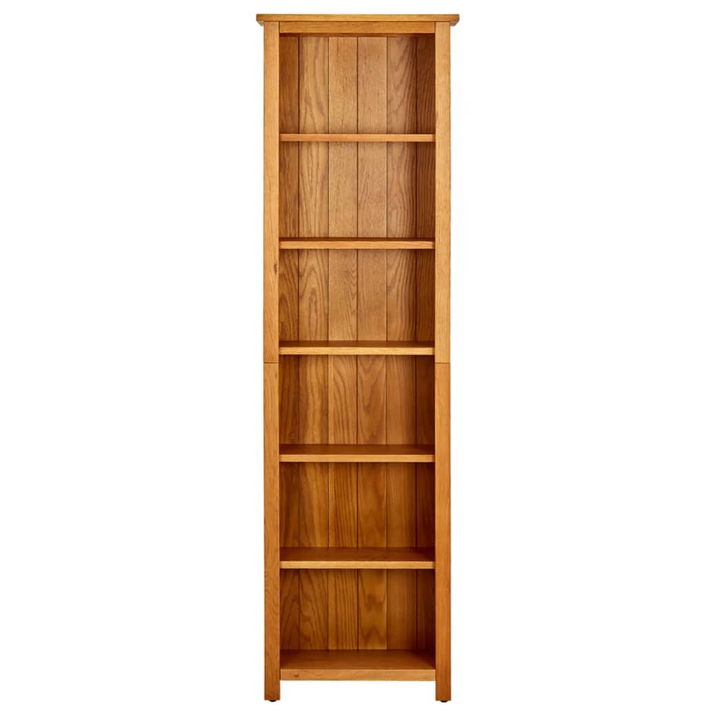 8720286543054_g_en_hd_1 vidaXL 6-Tier Bookcase 52x22x180 cm Solid Oak Wood - Image 2