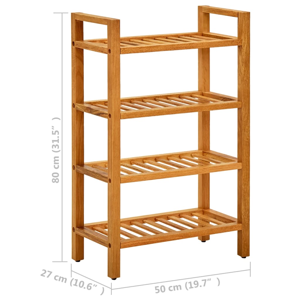 8720286543092_g_en_hd_5 vidaXL Shoe Rack with 4 Shelves 50x27x80 cm Solid Oak Wood - Image 7