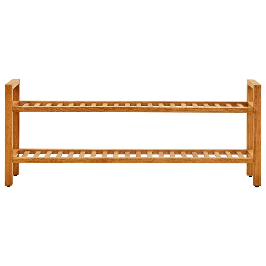 8720286543115_g_en_hd_1 vidaXL Shoe Rack with 2 Shelves 100x27x40 cm Solid Oak Wood - Image 2