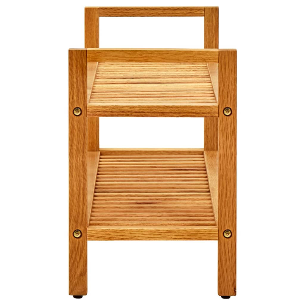 8720286543115_g_en_hd_2 vidaXL Shoe Rack with 2 Shelves 100x27x40 cm Solid Oak Wood - Image 4