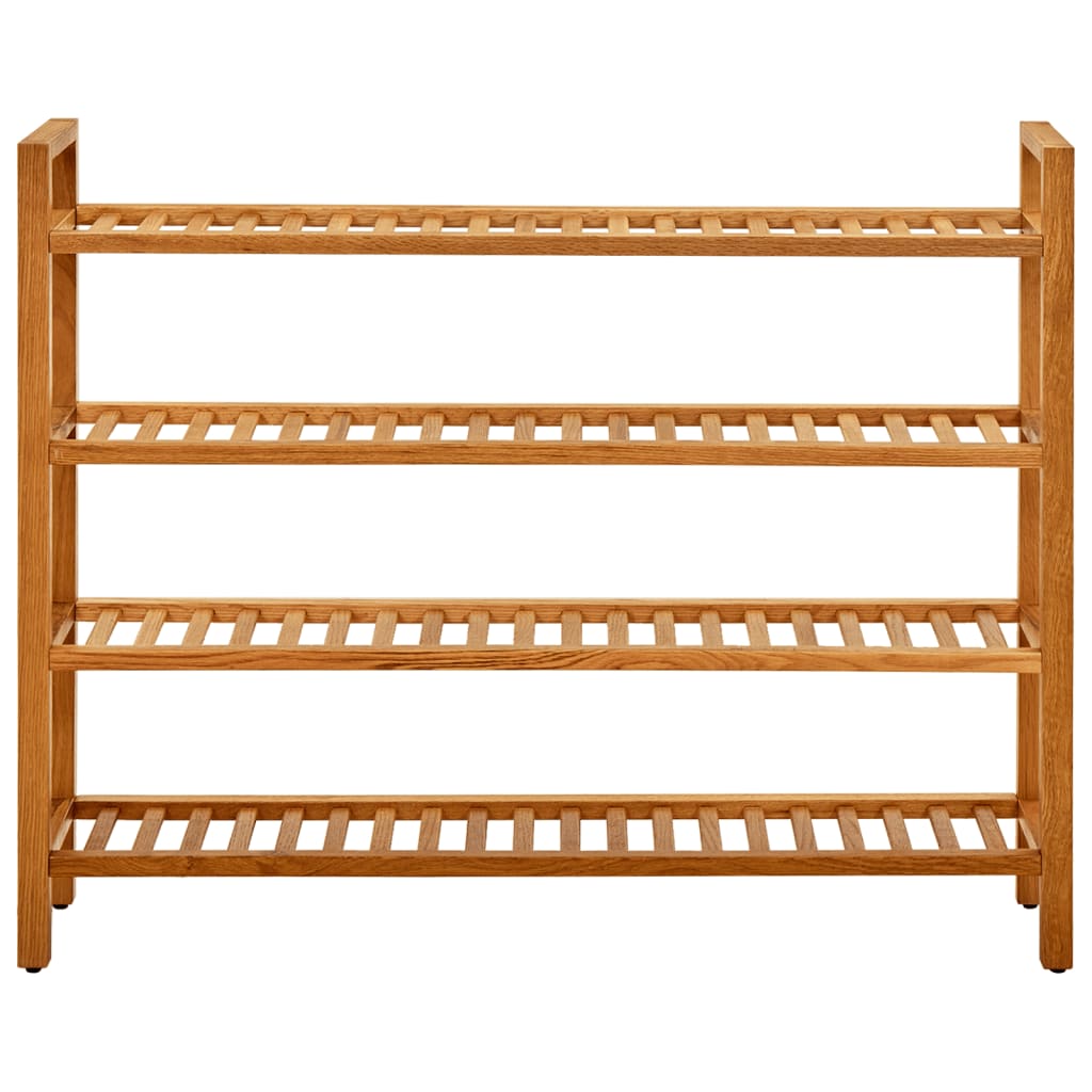 8720286543139_g_en_hd_1 vidaXL Shoe Rack with 4 Shelves 100x27x80 cm Solid Oak Wood - Image 2
