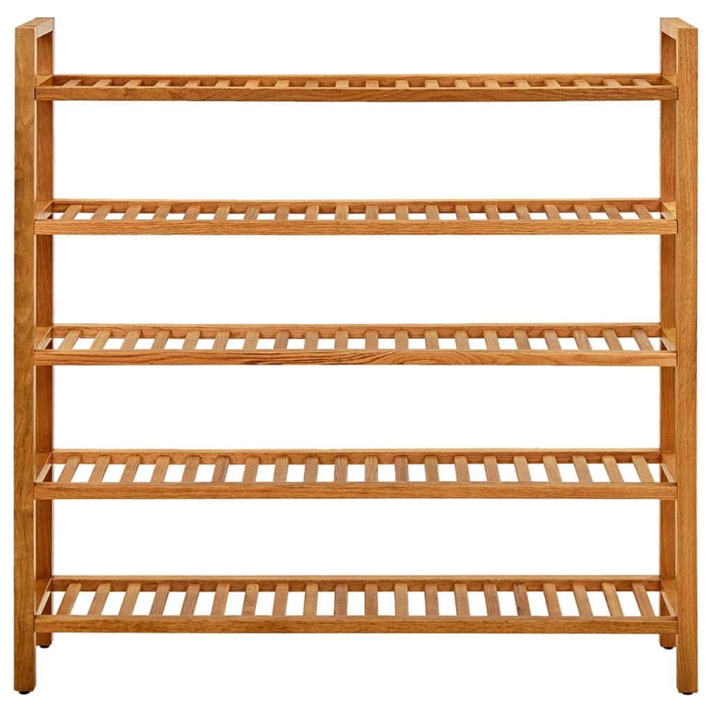 8720286543146_g_en_hd_1 vidaXL Shoe Rack with 5 Shelves 100x27x100 cm Solid Oak Wood - Image 2