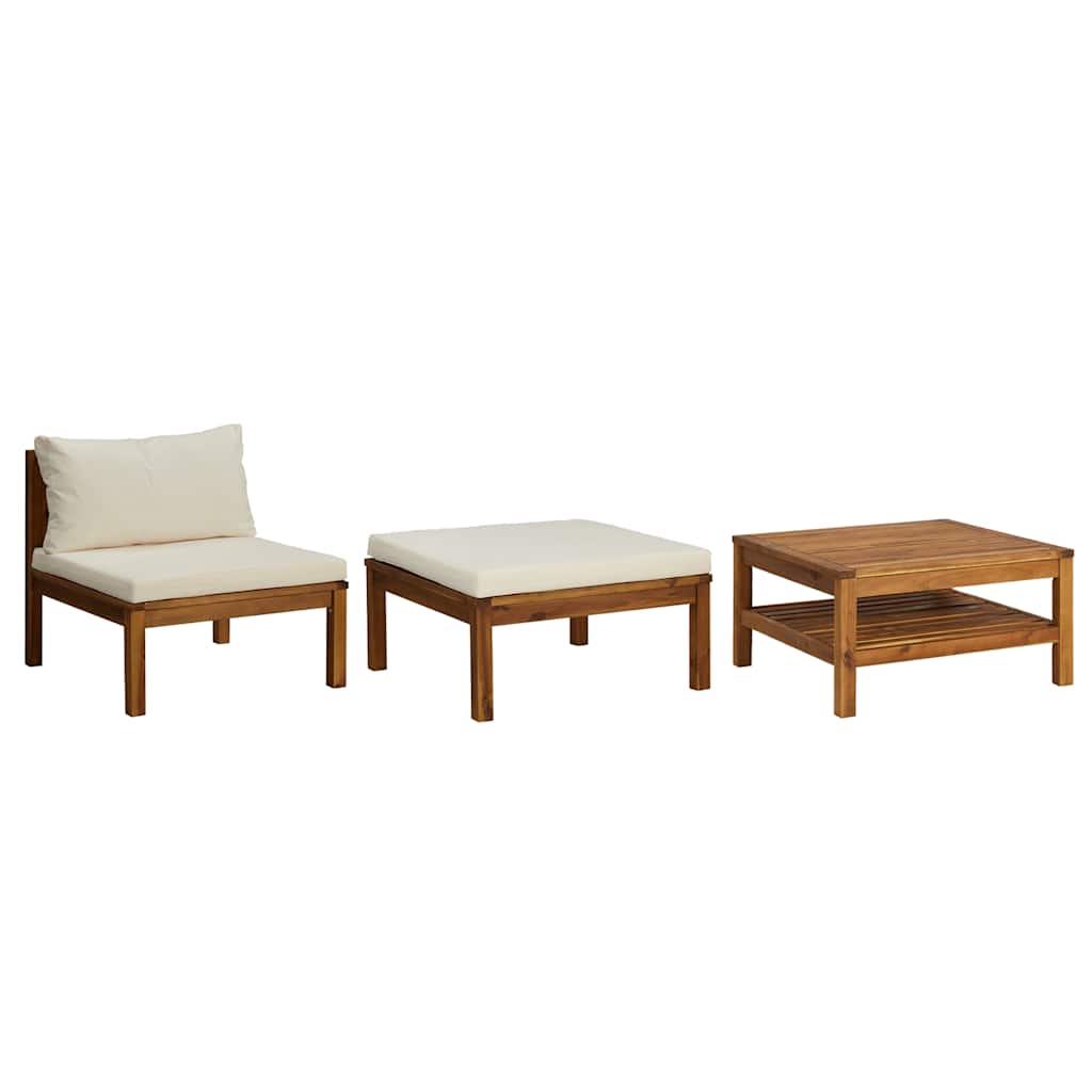8720286557464_a_en_hd_1 vidaXL 3 Piece Garden Lounge Set with Cream White Cushions Acacia Wood - Image 2