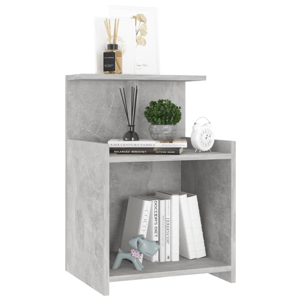 8720286557884_g_en_hd_3 vidaXL Bed Cabinet Concrete Grey 40x35x60 cm Engineered Wood - Image 6
