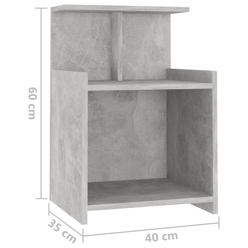 8720286557884_g_en_hd_4 vidaXL Bed Cabinet Concrete Grey 40x35x60 cm Engineered Wood - Image 7