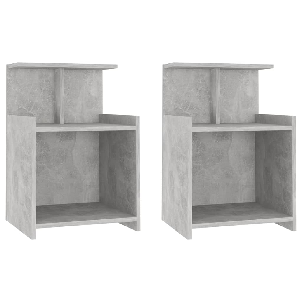 8720286557891_a_en_hd_1 vidaXL Bed Cabinets 2 pcs Concrete Grey 40x35x60 cm Engineered Wood - Image 2