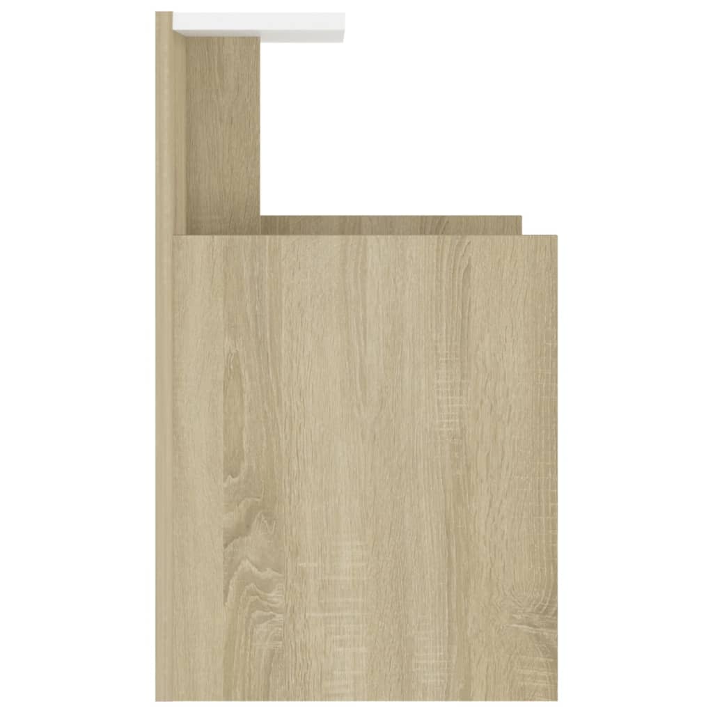 8720286557907_g_en_hd_2 vidaXL Bed Cabinet White and Sonoma Oak 40x35x60 cm Engineered Wood - Image 5