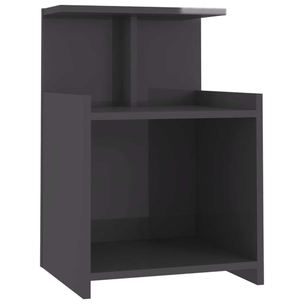 8720286557969_a_en_hd_1 vidaXL Bed Cabinet High Gloss Grey 40x35x60 cm Engineered Wood - Image 2