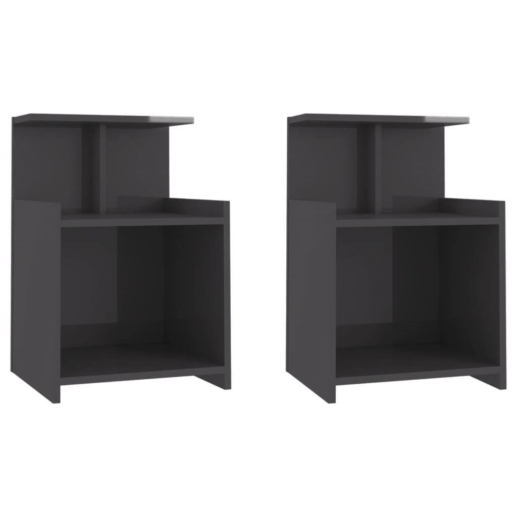 8720286557976_a_en_hd_1 vidaXL Bed Cabinets 2 pcs High Gloss Grey 40x35x60 cm Engineered Wood - Image 2