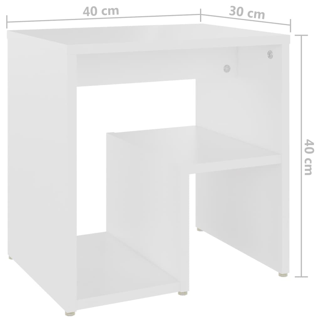 8720286558348_g_en_hd_4 vidaXL Bed Cabinet White 40x30x40 cm Engineered Wood - Image 6