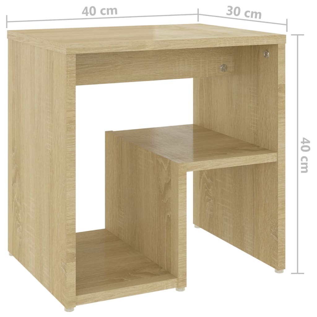 8720286558409_g_en_hd_4 vidaXL Bed Cabinet Sonoma Oak 40x30x40 cm Engineered Wood - Image 6