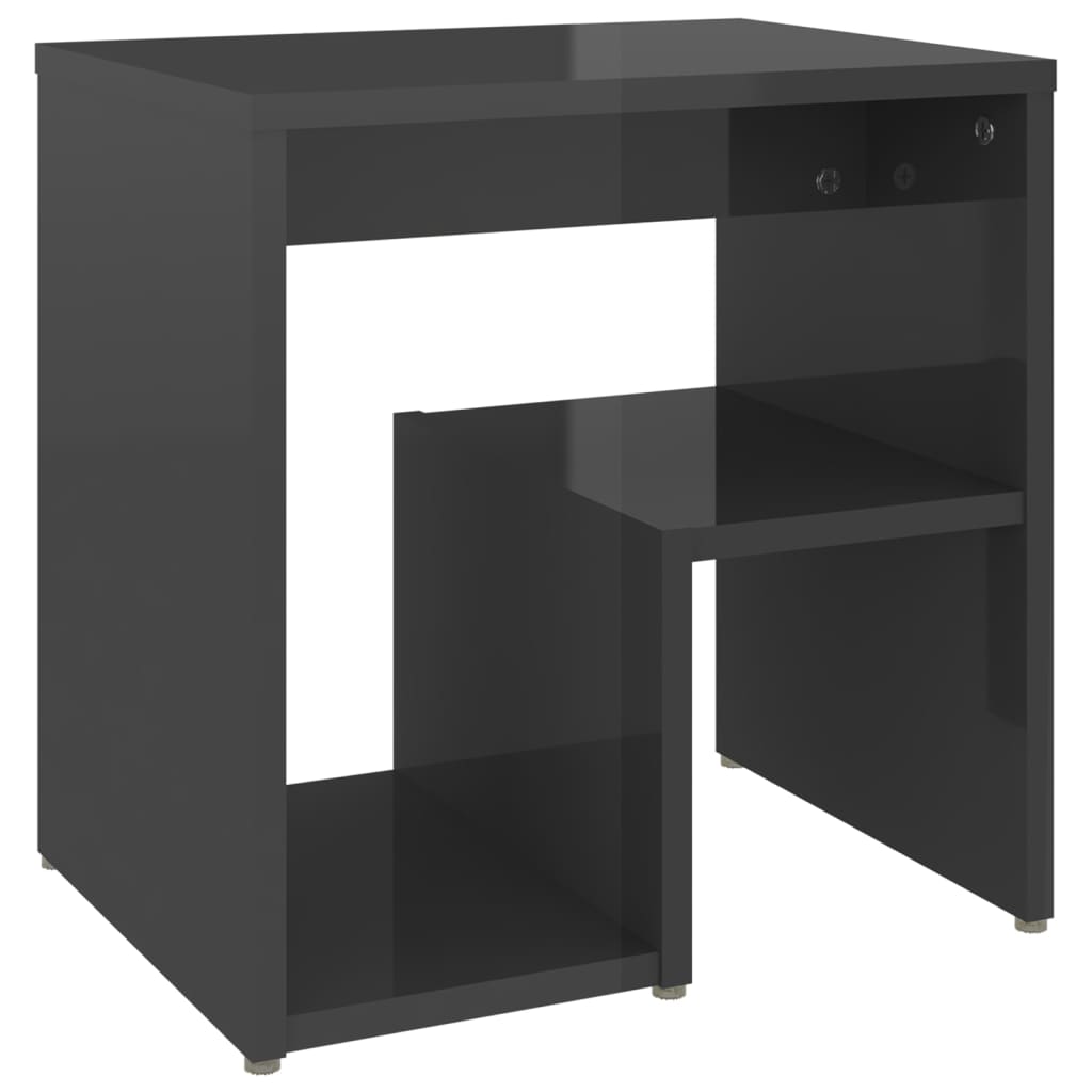8720286558515_g_en_hd_1 vidaXL Bed Cabinets 2 pcs High Gloss Grey 40x30x40 cm Engineered Wood - Image 3