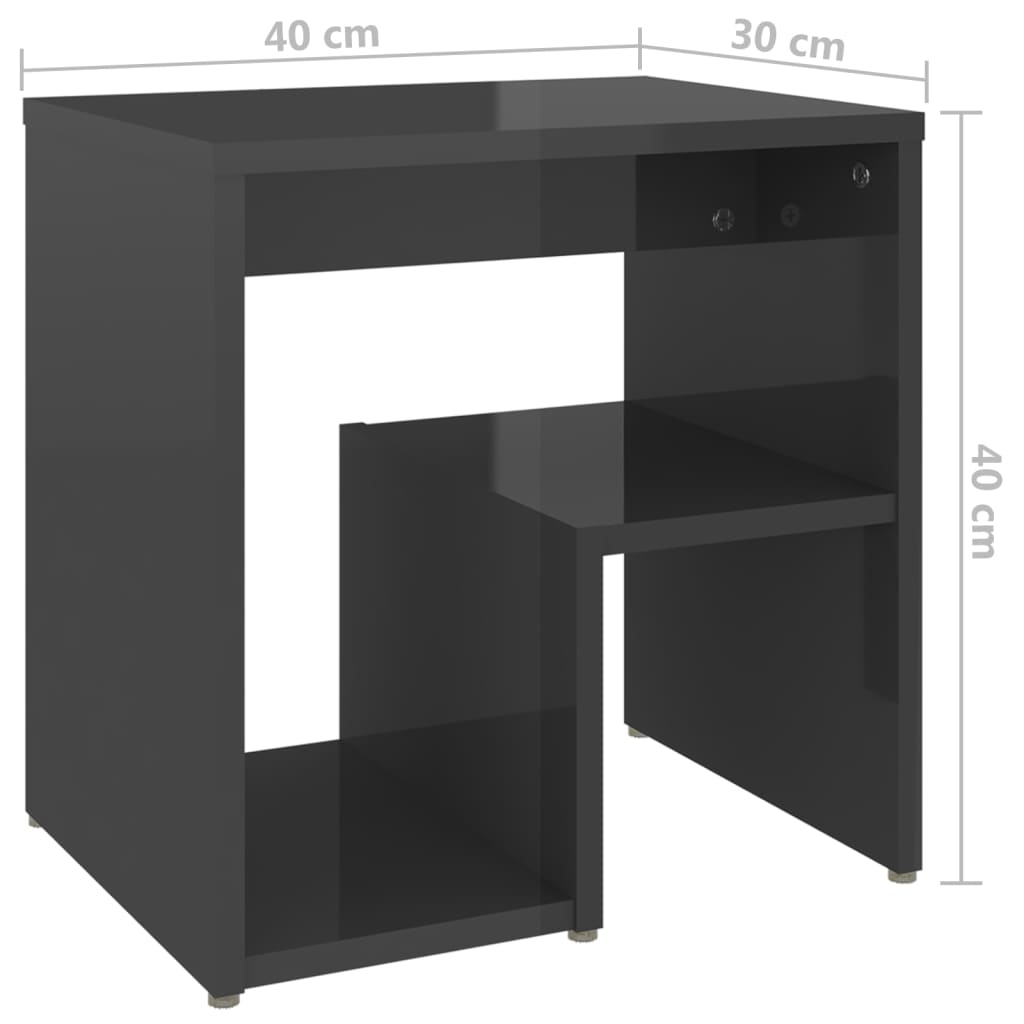8720286558515_g_en_hd_6 vidaXL Bed Cabinets 2 pcs High Gloss Grey 40x30x40 cm Engineered Wood - Image 8