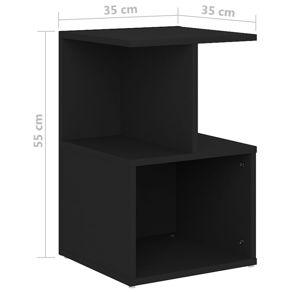 8720286558546_g_en_hd_4 vidaXL Bedside Cabinet Black 35x35x55 cm Engineered Wood - Image 7