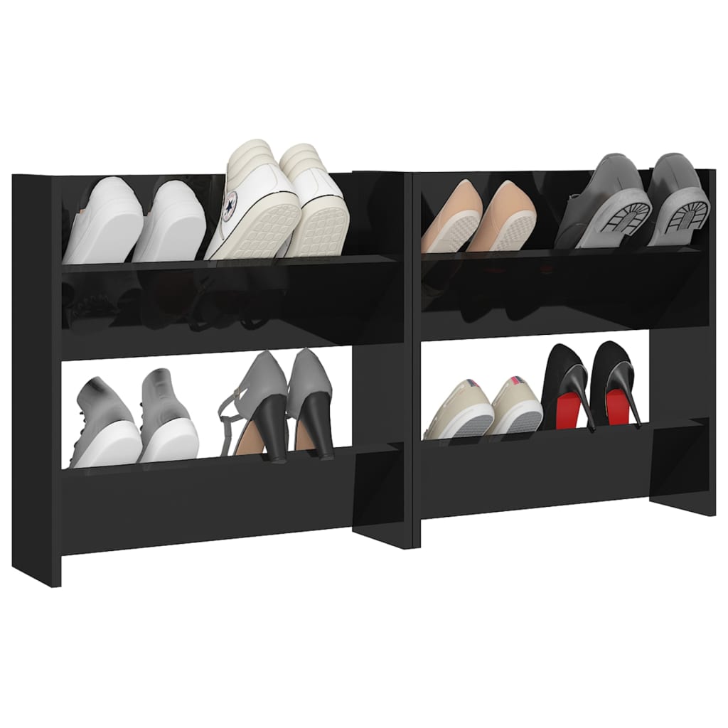 8720286559376_g_en_hd_2 vidaXL Wall Shoe Cabinets 2 pcs High Gloss Black 60x18x60 cm Engineered Wood - Image 4