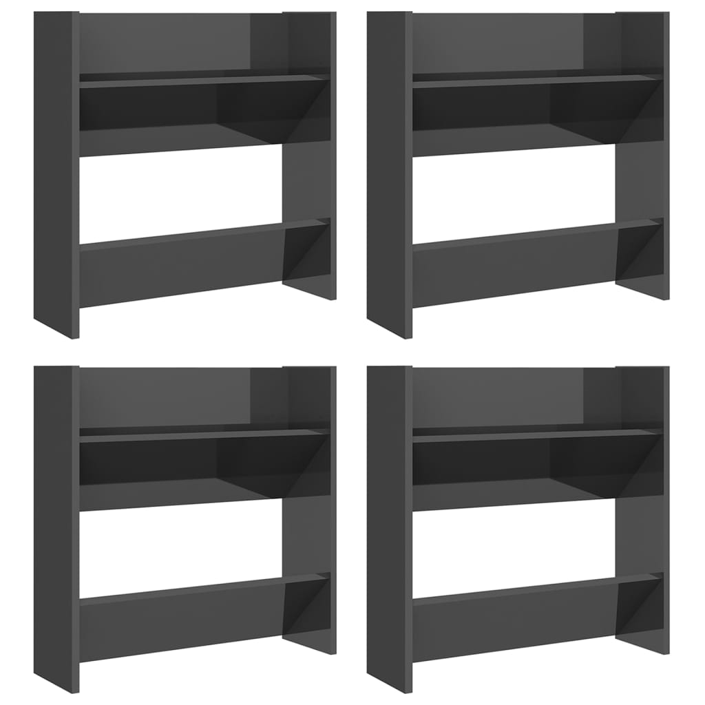 8720286559413_a_en_hd_1 vidaXL Wall Shoe Cabinets 4 pcs High Gloss Grey 60x18x60 cm Engineered Wood - Image 2