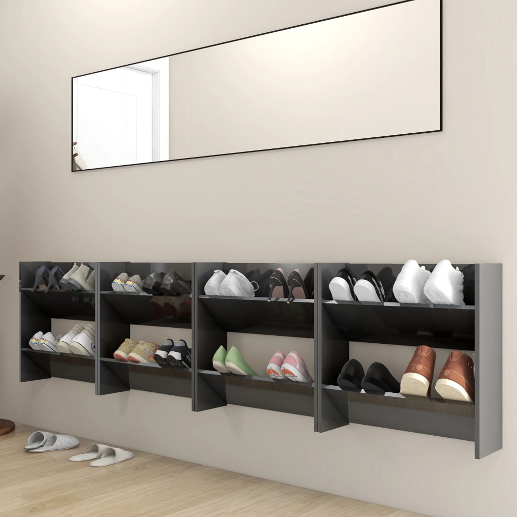 8720286559413_g_en_hd_1 vidaXL Wall Shoe Cabinets 4 pcs High Gloss Grey 60x18x60 cm Engineered Wood - Image 4