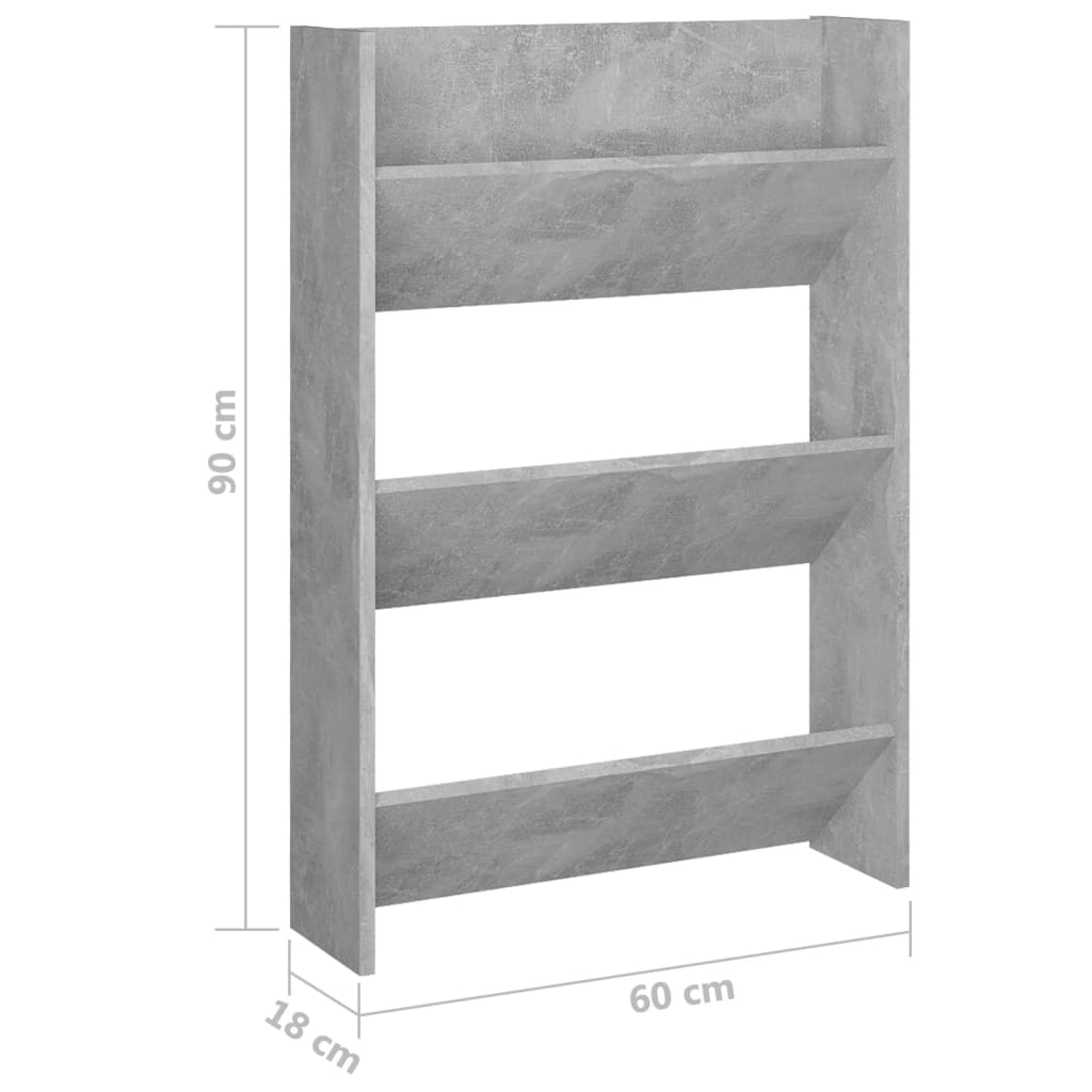 8720286559697_g_en_hd_6 vidaXL Wall Shoe Cabinets 2 pcs Concrete Grey 60x18x90 cm Engineered Wood - Image 9