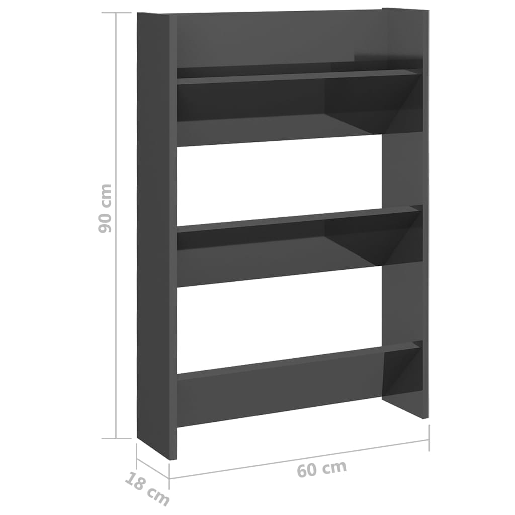 8720286559772_g_en_hd_6 vidaXL Wall Shoe Cabinets 2 pcs High Gloss Grey 60x18x90 cm Engineered Wood - Image 9