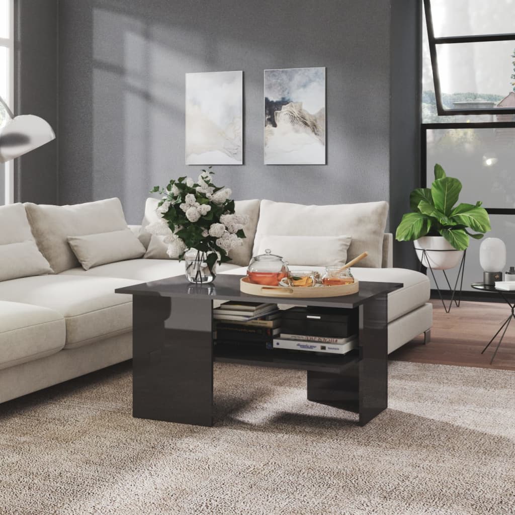 8720286560587_m_en_hd_1 vidaXL Coffee Table High Gloss Grey 90x60x46.5 cm Engineered Wood - Image 1