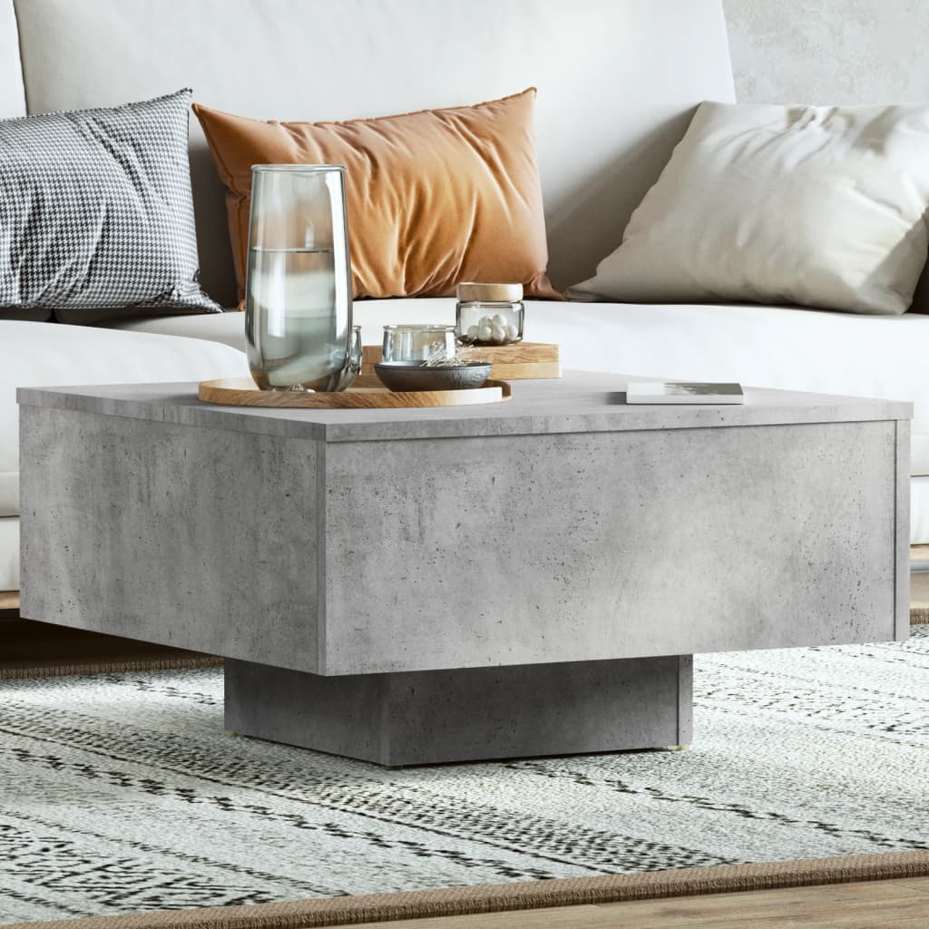 vidaXL Coffee Table Concrete Grey 60x60x31.5 cm Engineered Wood