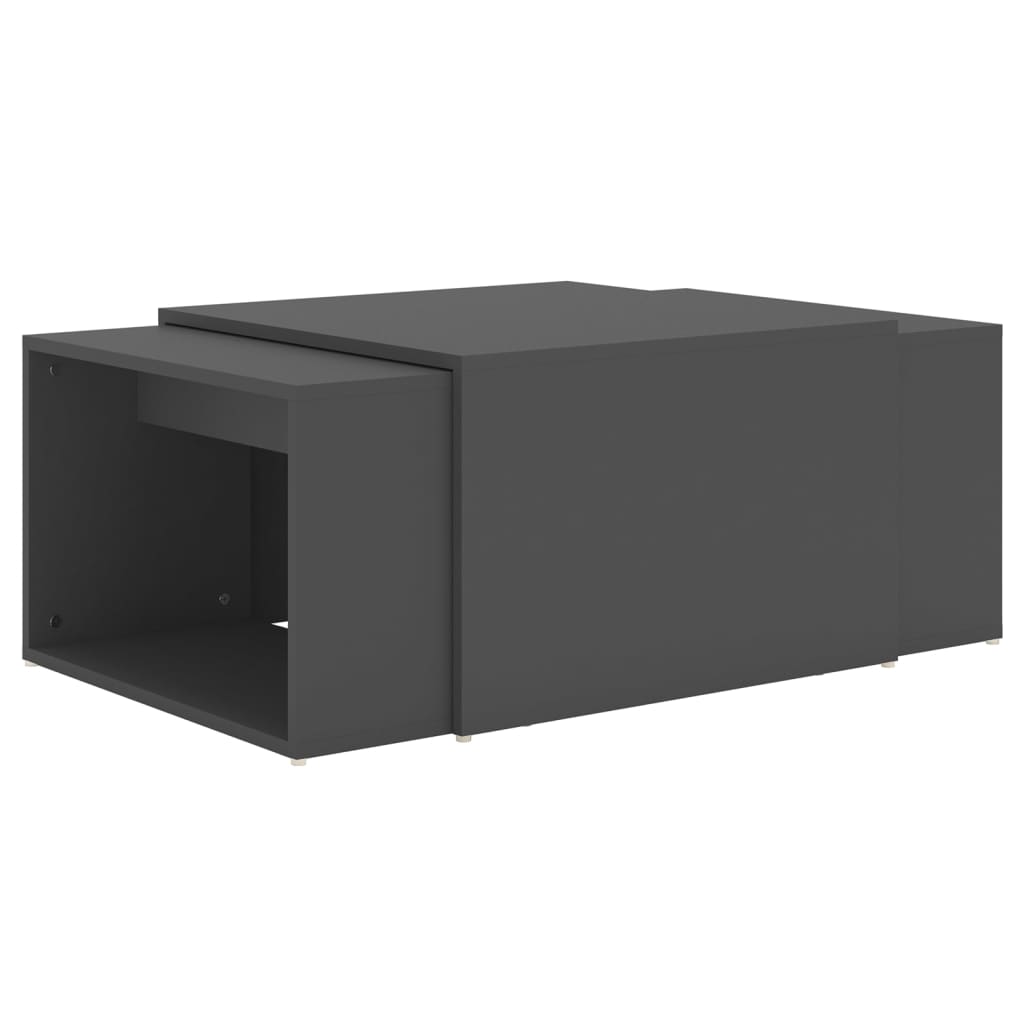 8720286560976_a_en_hd_1 vidaXL 3 Piece Nesting Coffee Table Set Grey 60x60x38 cm Engineered Wood - Image 2