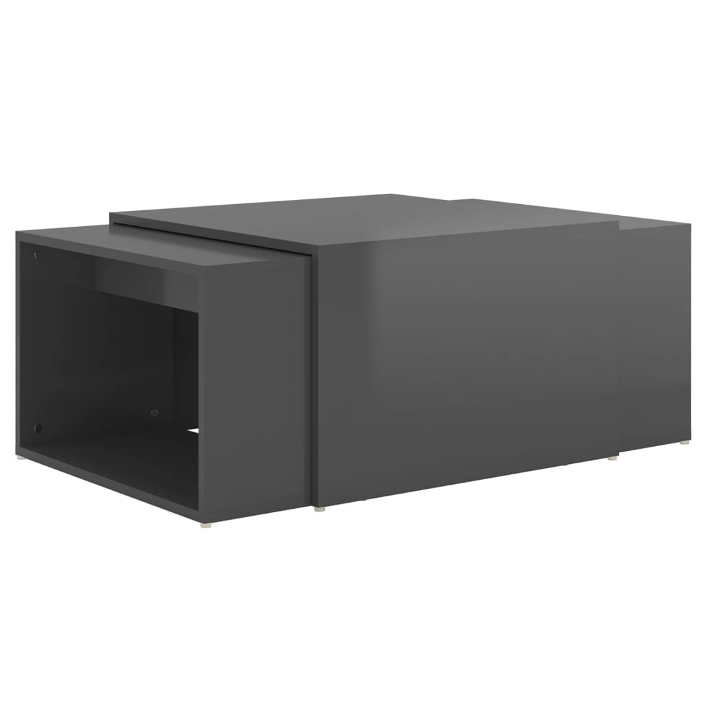 8720286561034_a_en_hd_1 vidaXL 3 Piece Nesting Coffee Table Set High Gloss Grey 60x60x38 cm - Image 2