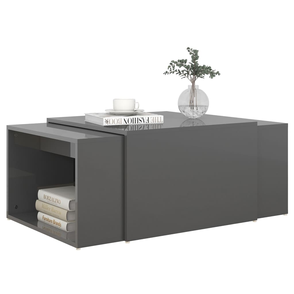 8720286561034_g_en_hd_6 vidaXL 3 Piece Nesting Coffee Table Set High Gloss Grey 60x60x38 cm - Image 8
