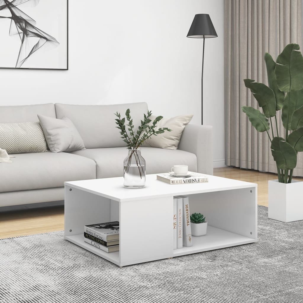 vidaXL Coffee Table White 90x67x33 cm Engineered Wood