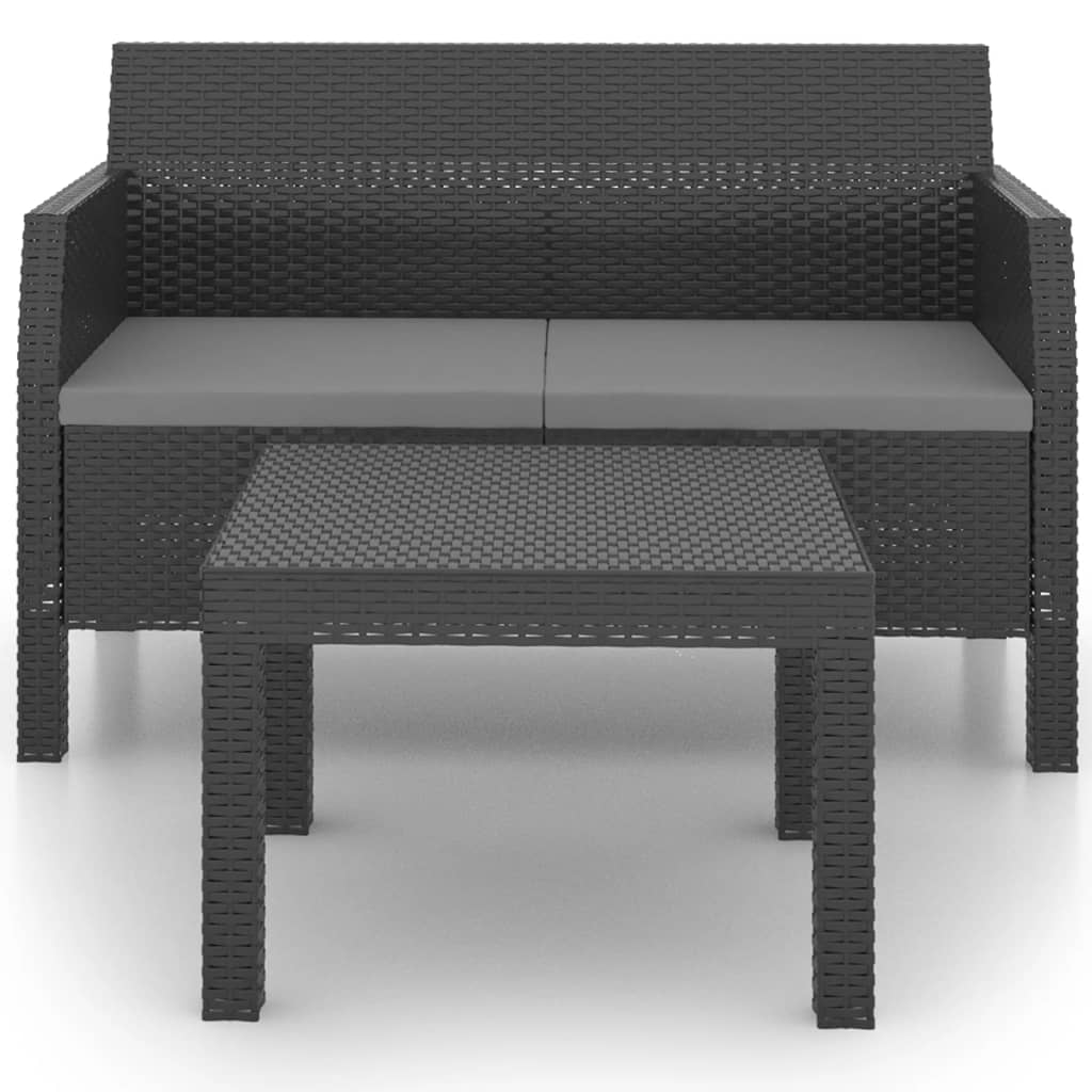 8720286562376_g_en_hd_1 vidaXL 2 Piece Garden Lounge Set with Cushions PP Rattan Anthracite - Image 3