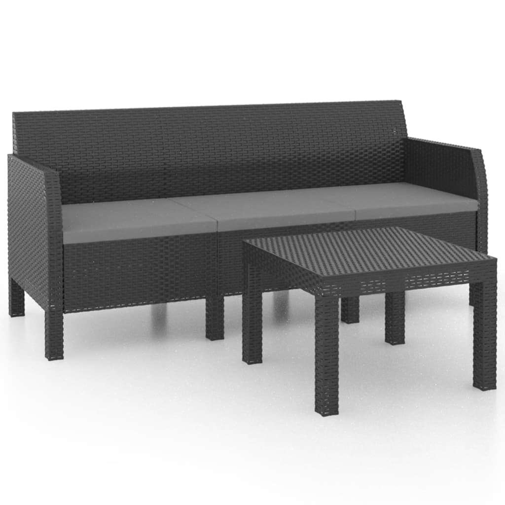 8720286562383_a_en_hd_1 vidaXL 2 Piece Garden Lounge Set with Cushions PP Rattan Anthracite - Image 2