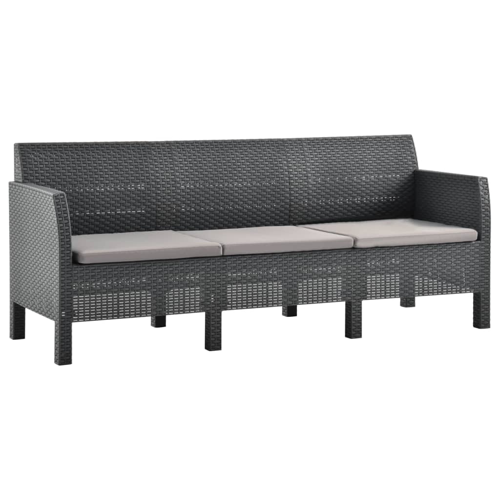8720286562383_g_en_hd_2 vidaXL 2 Piece Garden Lounge Set with Cushions PP Rattan Anthracite - Image 4