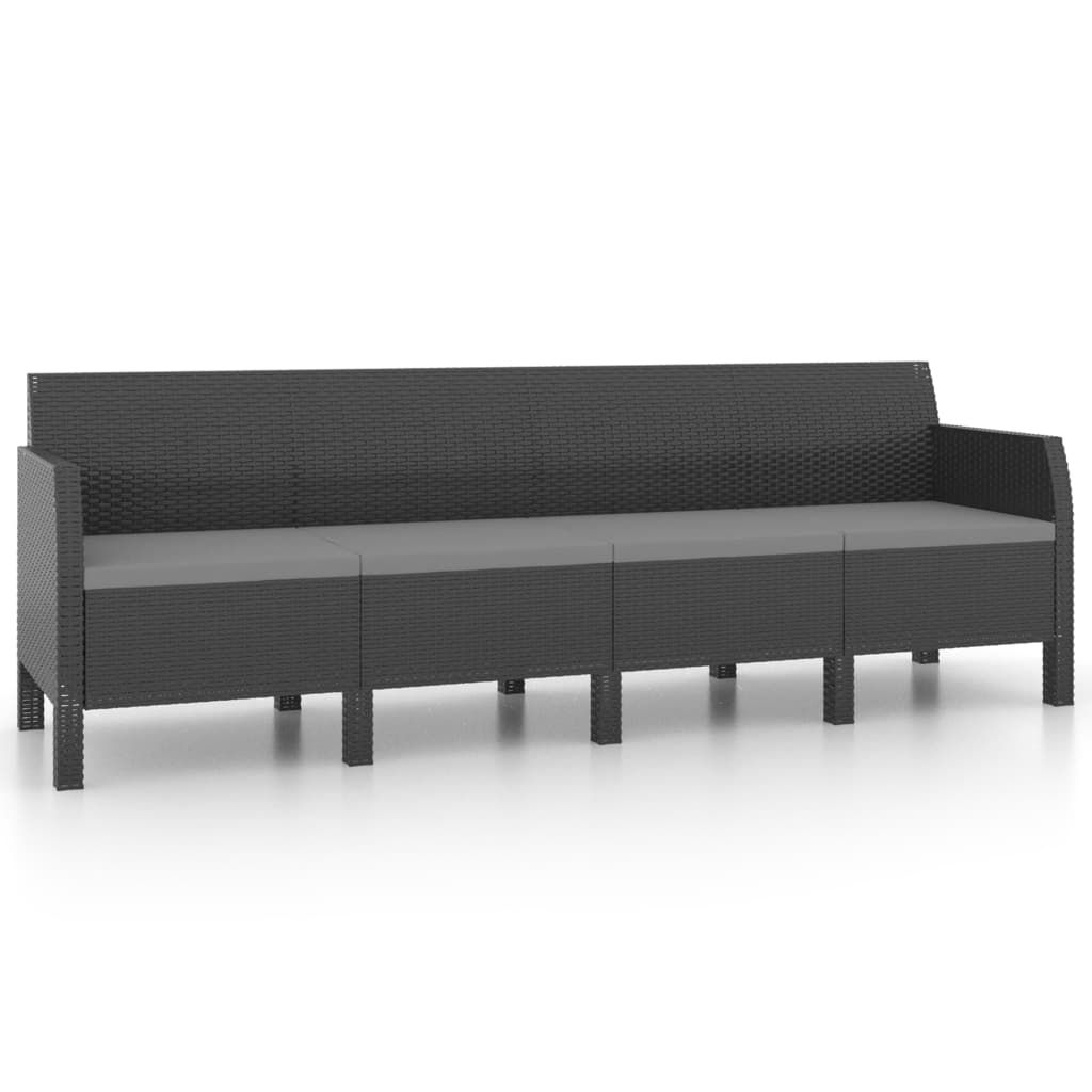 8720286562406_g_en_hd_4 vidaXL 2 Piece Garden Lounge Set with Cushions PP Rattan Anthracite - Image 6