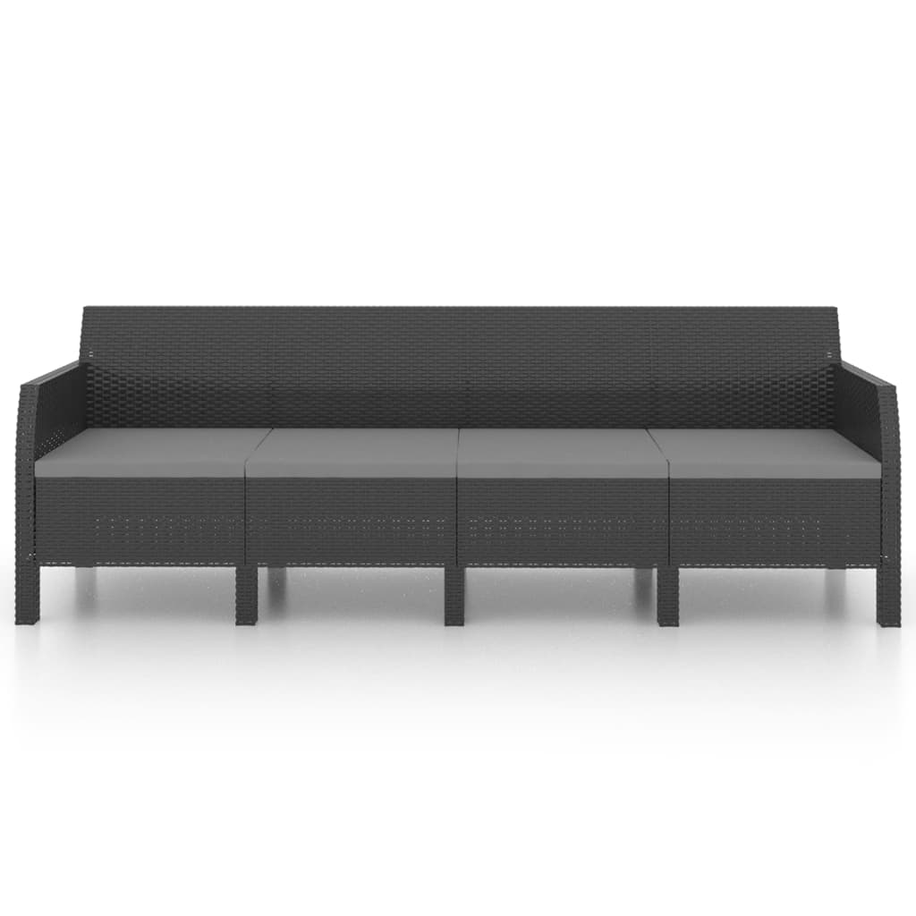 8720286562406_g_en_hd_5 vidaXL 2 Piece Garden Lounge Set with Cushions PP Rattan Anthracite - Image 7