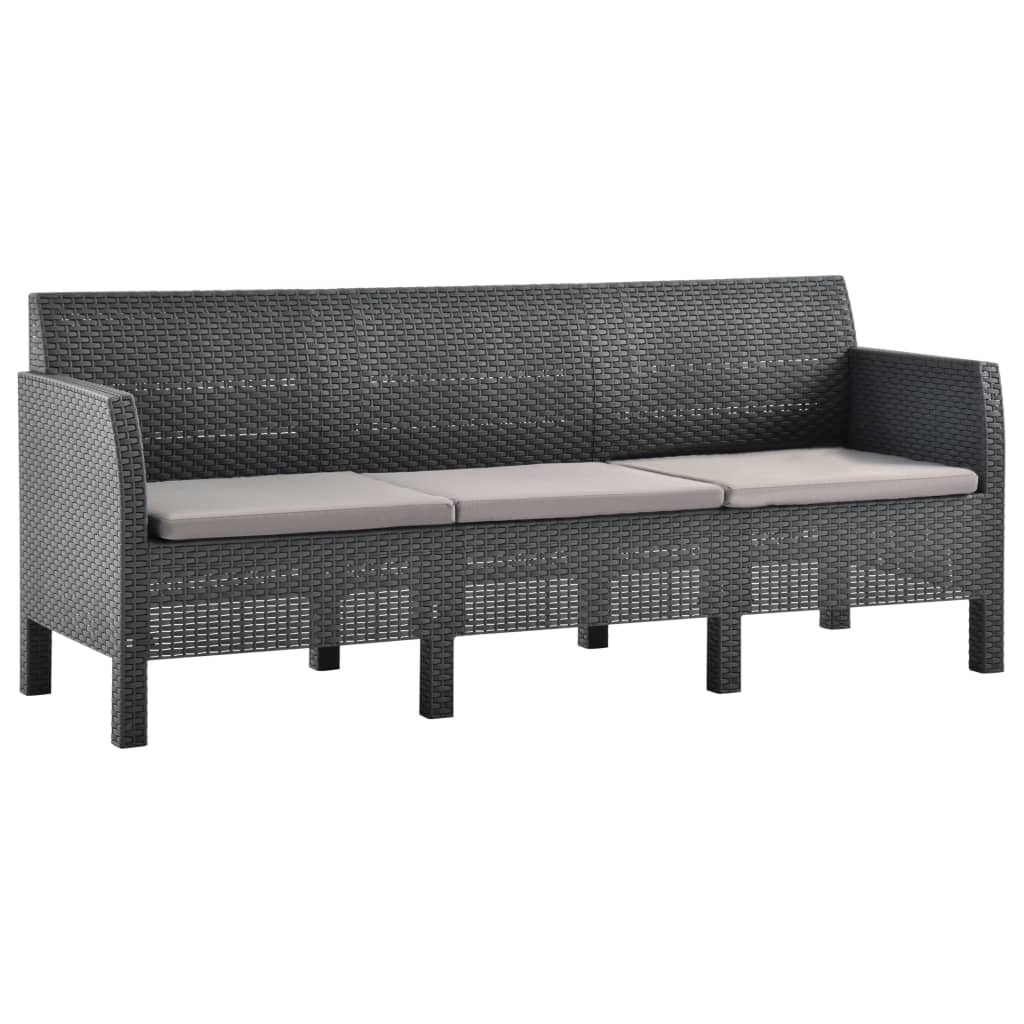 8720286562475_g_en_hd_1 vidaXL 2 Piece Garden Lounge Set with Cushions PP Rattan Anthracite - Image 3