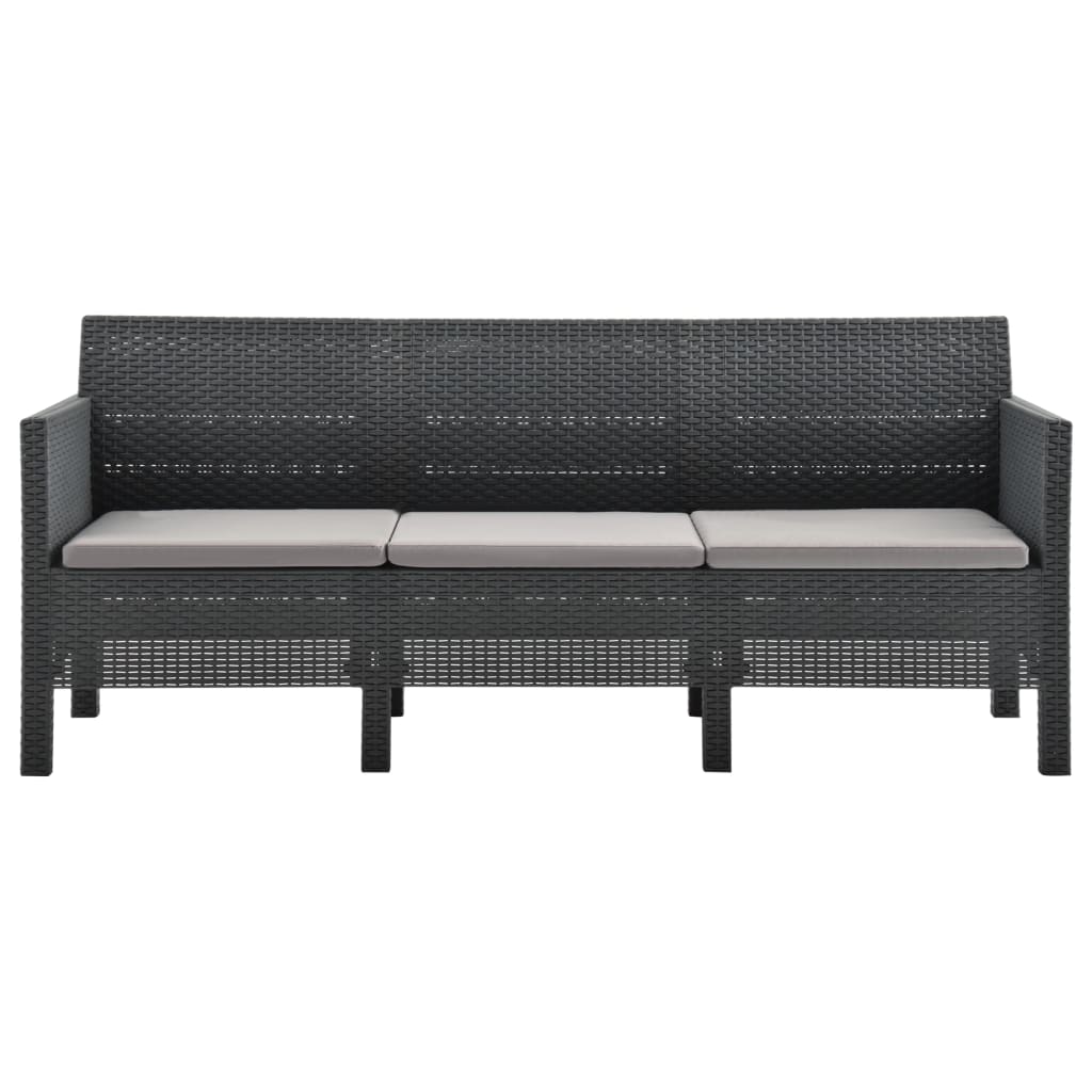 8720286562482_g_en_hd_2 vidaXL 3 Piece Garden Lounge Set with Cushions PP Rattan Anthracite - Image 4