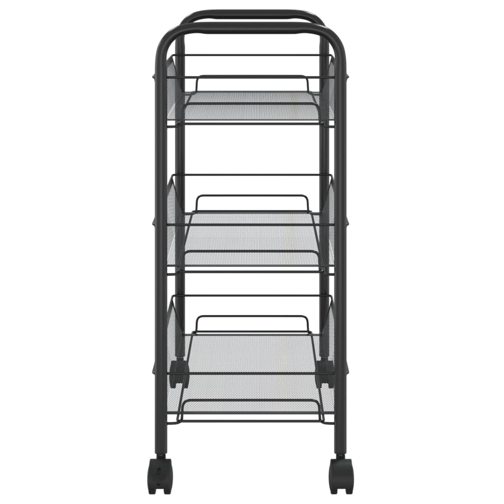 8720286562765_g_en_hd_2 vidaXL 3-Tier Kitchen Trolley Black 46x26x64 cm Iron - Image 4