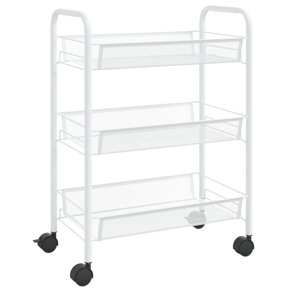 8720286562772_a_en_hd_1 vidaXL 3-Tier Kitchen Trolley White 46x26x64 cm Iron - Image 2