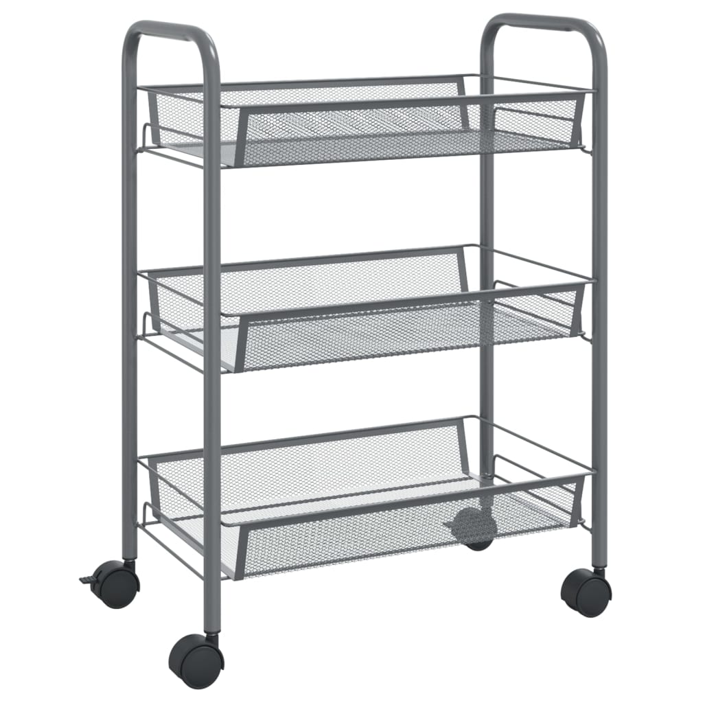8720286562789_a_en_hd_1 vidaXL 3-Tier Kitchen Trolley Grey 46x26x64 cm Iron - Image 2