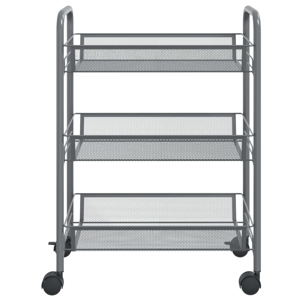8720286562789_g_en_hd_1 vidaXL 3-Tier Kitchen Trolley Grey 46x26x64 cm Iron - Image 3