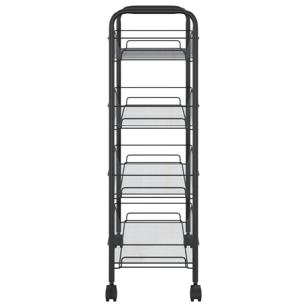 8720286562796_g_en_hd_2 vidaXL 4-Tier Kitchen Trolley Black 46x26x85 cm Iron - Image 4