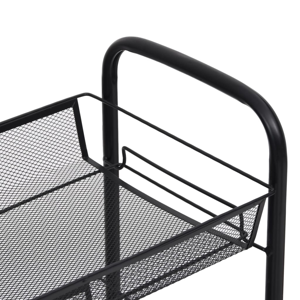 8720286562796_g_en_hd_3 vidaXL 4-Tier Kitchen Trolley Black 46x26x85 cm Iron - Image 5