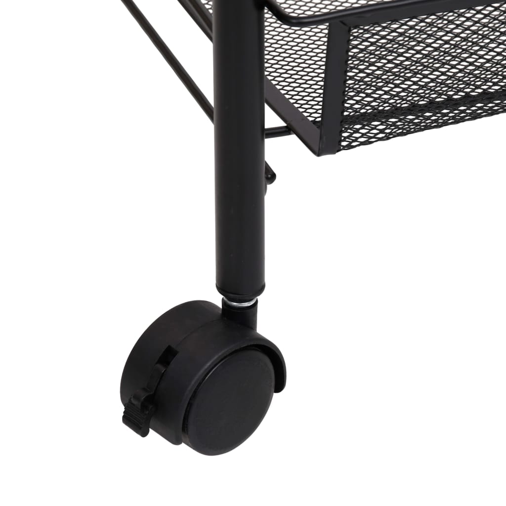 8720286562796_g_en_hd_4 vidaXL 4-Tier Kitchen Trolley Black 46x26x85 cm Iron - Image 6