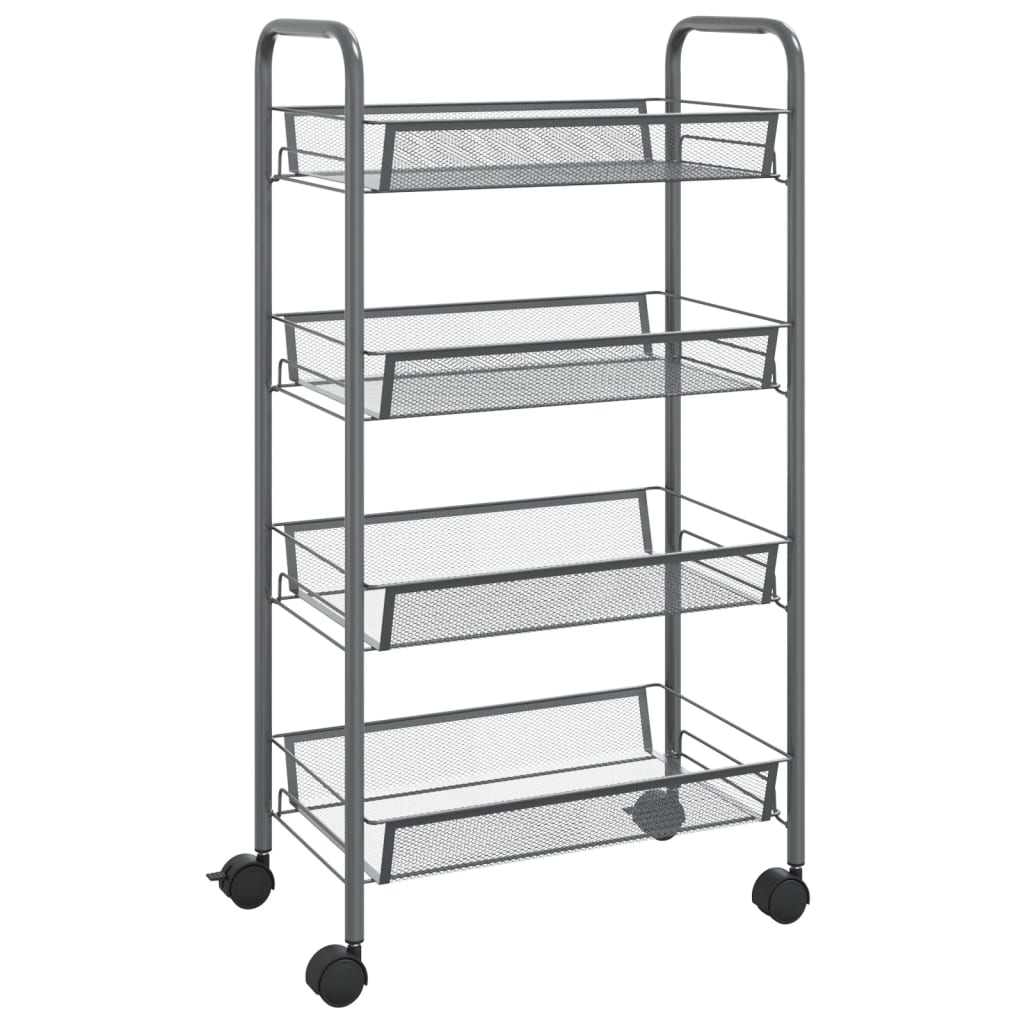 8720286562819_a_en_hd_1 vidaXL 4-Tier Kitchen Trolley Grey 46x26x85 cm Iron - Image 2