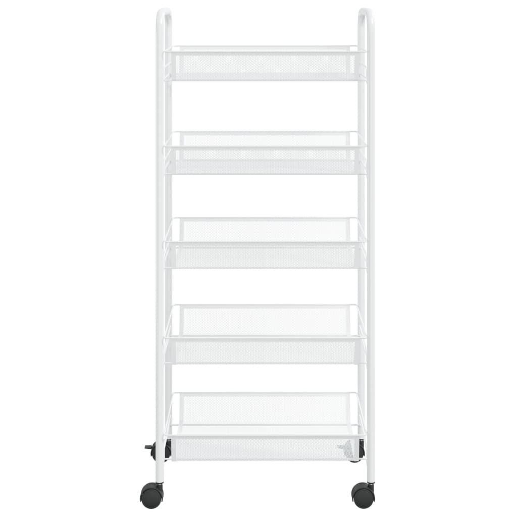 8720286562833_g_en_hd_1 vidaXL 5-Tier Kitchen Trolley White 46x26x105 cm Iron - Image 3