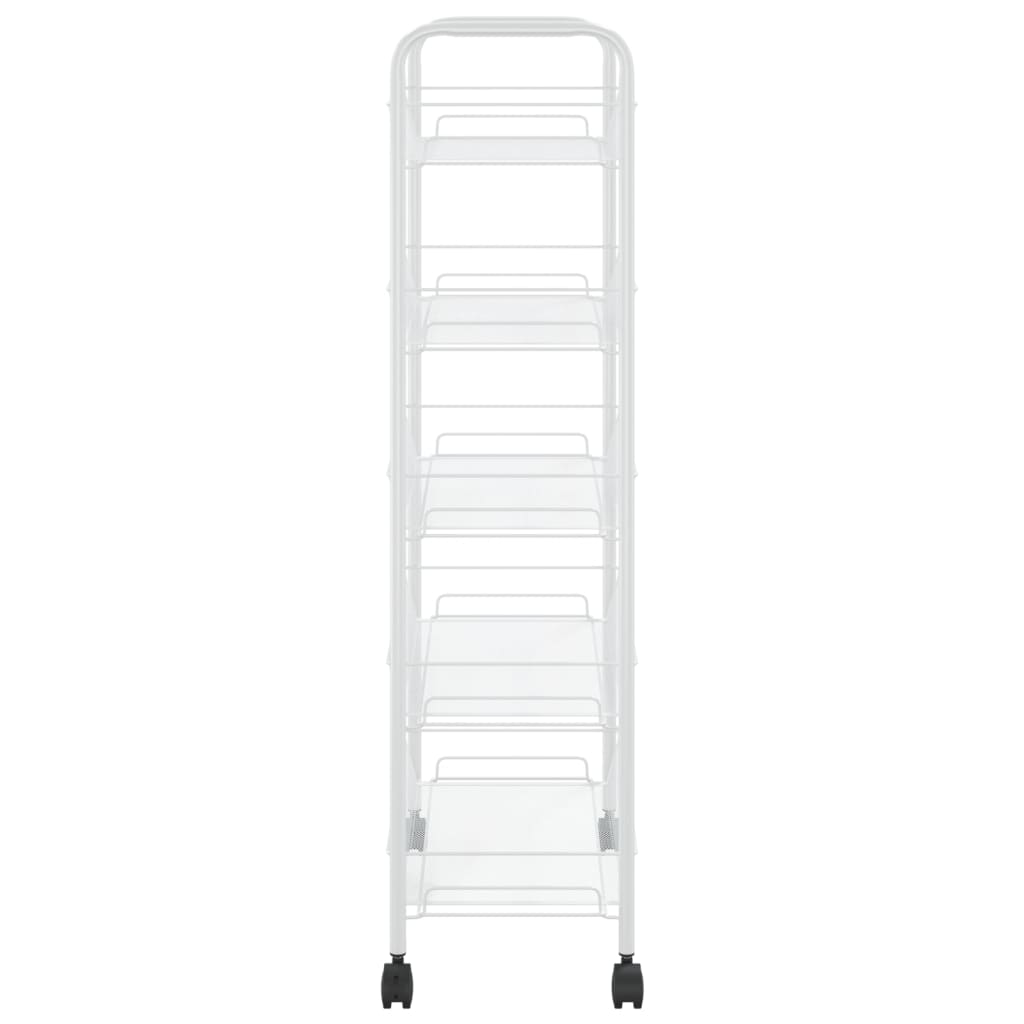 8720286562833_g_en_hd_2 vidaXL 5-Tier Kitchen Trolley White 46x26x105 cm Iron - Image 4