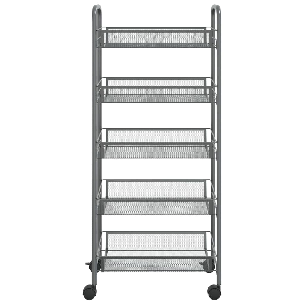 8720286562840_g_en_hd_1 vidaXL 5-Tier Kitchen Trolley Grey 46x26x105 cm Iron - Image 3