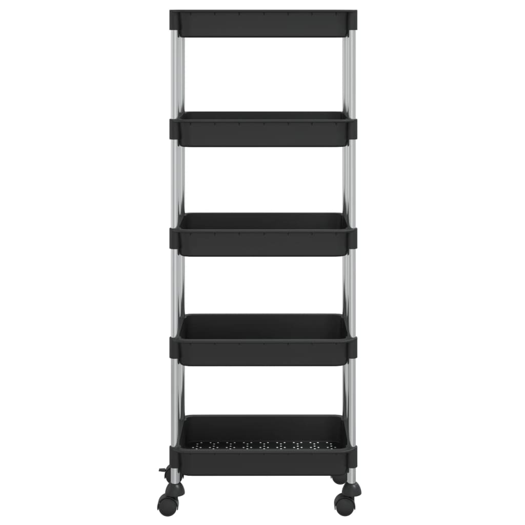 8720286562857_g_en_hd_1 vidaXL 5-Tier Kitchen Trolley Black 42x29x128 cm Iron and ABS - Image 3