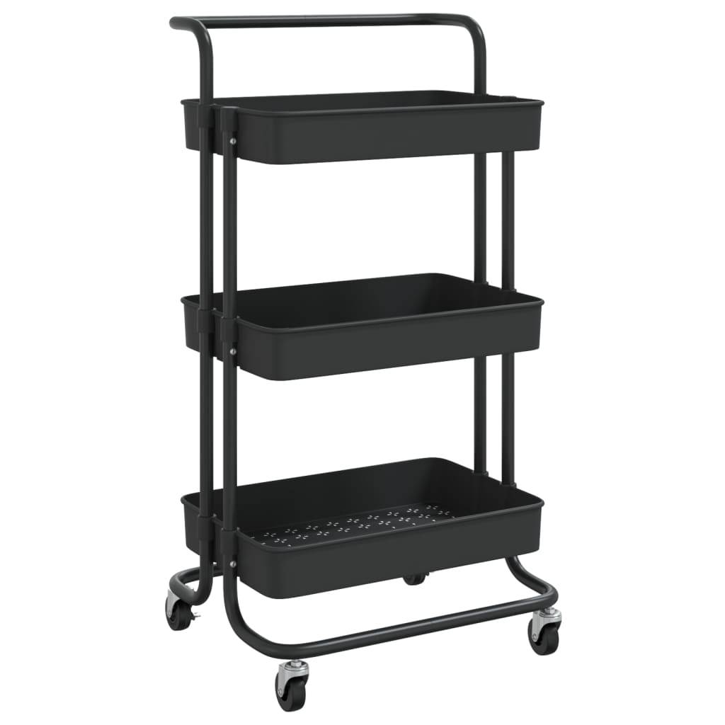 8720286562895_a_en_hd_1 vidaXL 3-Tier Kitchen Trolley Black 42x35x85 cm Iron and ABS - Image 2
