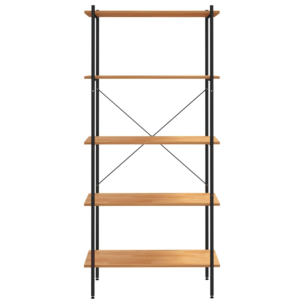 8720286563021_g_en_hd_1 vidaXL 5-Tier Shelving Unit Black and Oak 80x40x163 cm - Image 4